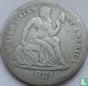 United States 1 dime 1881 - Image 1