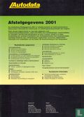 Afstelgegevens 2001