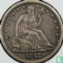 United States ½ dollar 1842 (without letter - type 2) - Image 1