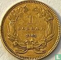United States 1 dollar 1861 (gold) - Image 1