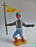Soldat des États confédérés avec drapeau (cheveux noirs) - Image 1