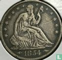United States ½ dollar 1854 (O) - Image 1