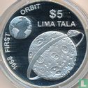 Tokelau 5 tala 1993 (PROOF) "25th anniversary First orbit around the moon" - Image 2