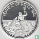 Palau 5 dollars 1998 (PROOF) "Marine Life Protection - Turtle" - Image 1