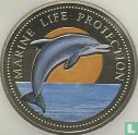 Palau 5 dollars 1998 (PROOF) "Marine Life Protection - Dolphin" - Image 2