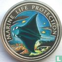 Palau 5 dollars 1999 (PROOF) "Marine Life Protection - Manta ray" - Image 2
