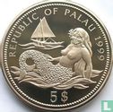 Palau 5 dollars 1999 (PROOF) "Marine Life Protection - Shark" - Afbeelding 1