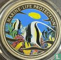 Palau 1 Dollar 2001 (PP - gefärbt) "Marine Life Protection - Moorish idol fish" - Bild 2