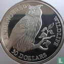 Cookeilanden 50 dollars 1991 (PROOF) "Eagle owl" - Afbeelding 2