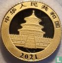 China 10 Yuan 2021 (Gold) "Panda" - Bild 1