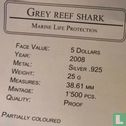 Palau 5 dollars 2008 (PROOF) "Marine Life Protection - Grey reef shark" - Afbeelding 3