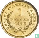 Verenigde Staten 1 dollar 1849 (Liberty head - zonder letter - type 3) - Afbeelding 1