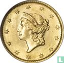 États-Unis 1 dollar 1849 (Liberty head - sans lettre - type 3) - Image 2