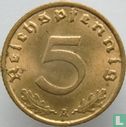 Duitse Rijk 5 reichspfennig 1936 (hakenkruis - A) - Afbeelding 2