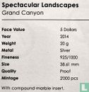 Cookeilanden 5 dollars 2014 (PROOF) "Grand Canyon" - Afbeelding 3