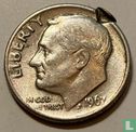 United States 1 dime 1967 (misstrike) - Image 1