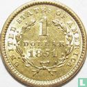 United States 1 dollar 1851 (Liberty head - without letter) - Image 1