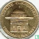 Turkije 7.500.000 lira 1999 (PROOF) "Tophane fountain" - Afbeelding 1