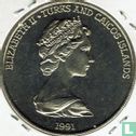 Turks- en Caicoseilanden 5 crowns 1991 "500th anniversary of Columbus' discovery of the New World" - Afbeelding 1