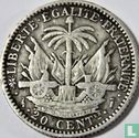 Haïti 20 centimes 1882 - Image 2