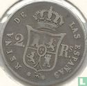 Espagne 2 reales 1853 (étoile à 7 pointes) - Image 2