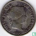 Spanje 1 escudo 1866 (6-puntige ster) - Afbeelding 1