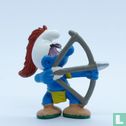 Native American smurf with bow and arrow - Image 1