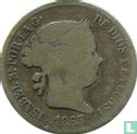 Spanje 20 centimos de escudo 1865 (7-puntige ster) - Afbeelding 1