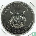 Uganda 2000 shillings 1997 "50th Wedding Anniversary of Queen Elizabeth II and Prince Philip" - Afbeelding 2