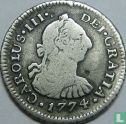 Colombia ½ real 1774 - Afbeelding 1