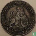 Spain 1 centimo 1870 - Image 2