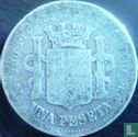Spanje 1 peseta 1870 (1873) - Afbeelding 2