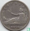 Spanje 1 peseta 1870 (1870) - Afbeelding 1