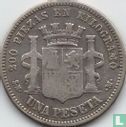 Spanje 1 peseta 1870 (1870) - Afbeelding 2