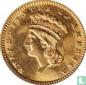 United States 1 dollar 1889 (gold) - Image 2