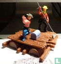 Raft with two cowboys - Image 1