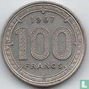 États d'Afrique équatoriale 100 francs 1967 - Image 1