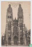 France Indre et Loire Tours La Cathedrale Saint Gatien 1924 Postcard - Afbeelding 1