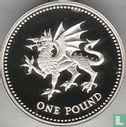 United Kingdom 1 pound 1995 (PROOF - silver) "Welsh dragon" - Image 2
