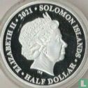 Îles Salomon ½ dollar 2021 (PROOFLIKE - coloré) "95th Birthday of Queen Elizabeth II" - Image 1