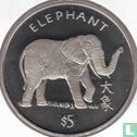 Libéria 5 dollars 1997 "Elephant" - Image 2