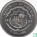Liberia 5 dollars 1997 "Lion" - Afbeelding 1