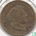 Peru 20 centavos 1947 (messing) - Afbeelding 1