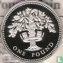 Royaume-Uni 1 pound 1987 (BE - argent) "English oak" - Image 2