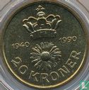 Denmark 20 kroner 19900 "50th birthday of Queen Margrethe II" - Image 1