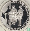 Falklandeilanden 50 pence 1992 (PROOF - zilver) "40th anniversary Reign of Queen Elizabeth II" - Afbeelding 1