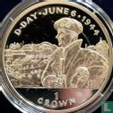 Insel Man 1 Crown 1994 (PP - Silber) "50th anniversary of Normandy Invasion - General Montgomery" - Bild 2