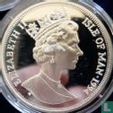 Man 1 crown 1994 (PROOF - zilver) "50th anniversary of Normandy Invasion - Troops at Omaha Beach" - Afbeelding 1
