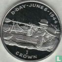 Isle of Man 1 crown 1994 "50th anniversary of Normandy Invasion - German machine gun position" - Image 2