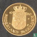 Nederland 2 1/2 gulden 1980 verguld replica - Image 1